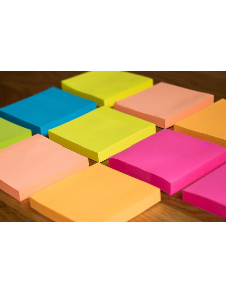 Notas Adhesivas Infiniko 7.62x7.62 cm - 12 Blocs de Colores