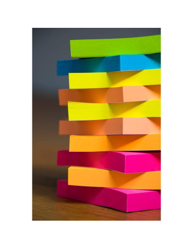 Notas Adhesivas Infiniko 7.62x7.62 cm - 12 Blocs de Colores