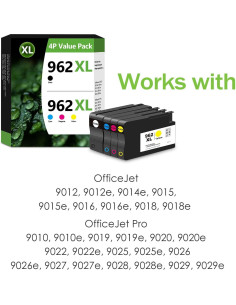 Cartuchos de Tinta Remanufacturados HP 962XL Combo 4 Piezas 2