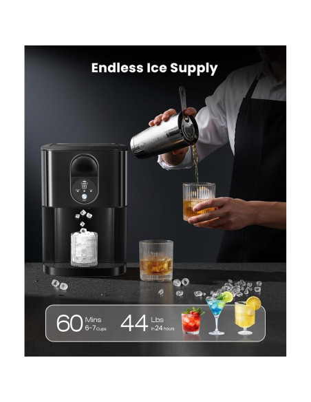 Máquina de Hielo Masticable COWSAR Z5820DN, 20 kg/día, Autolimpiante