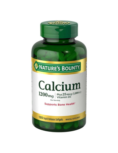 Carbonato de Calcio y Vitamina D Nature's Bounty 1200mg 120 Softgels