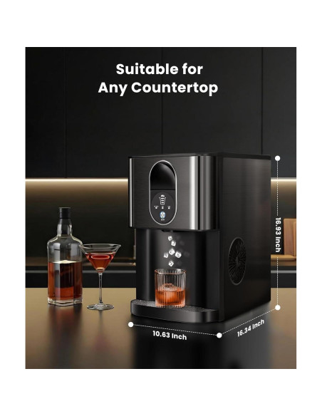 Máquina de Hielo Masticable COWSAR Z5820DN, 20 kg/día, Autolimpiante