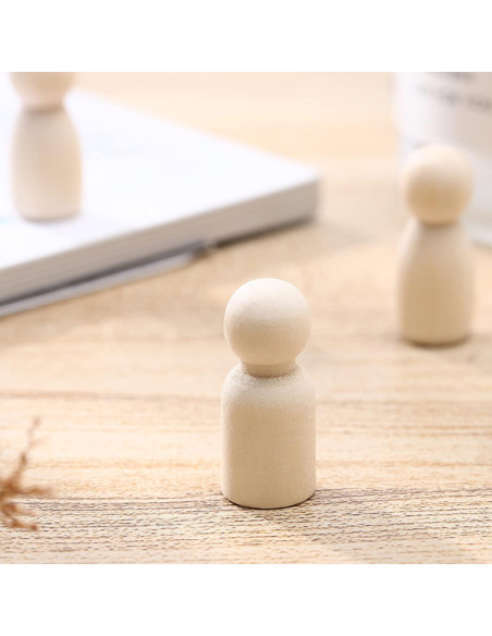 40 Figuras de Muñeca de Clavo de Madera NUOBESTY para Pintura DIY