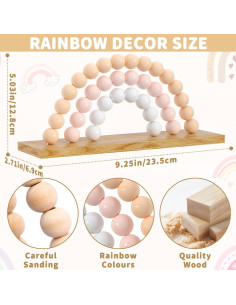 Estante de Madera Arcoíris KINMAD para Guardería Infantil 2