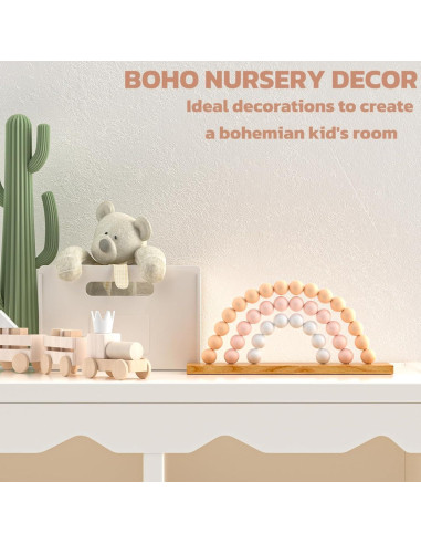 Estante de Madera Arcoíris KINMAD para Guardería Infantil