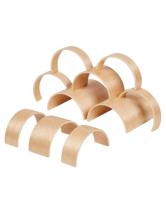 Juego de Bloques de Madera ECR4Kids - 10 Piezas Curvadas