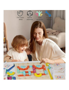 Juego de Actividad de Letras y Números de Madera Dayone 2