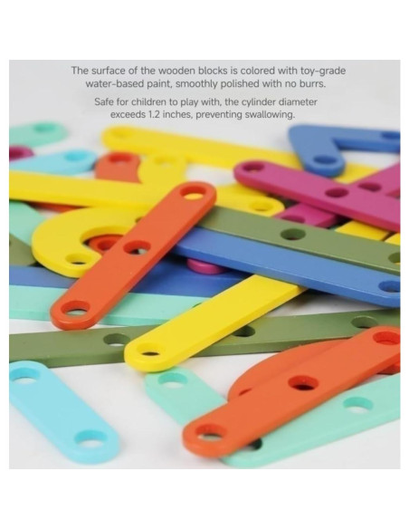 Juego de Actividad de Letras y Números de Madera Dayone