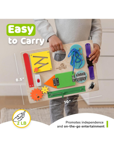 Tablero de Actividades de Madera deMoca + Libro Silencioso 1-3 Años