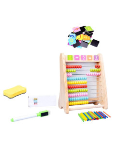 Ábaco Multifuncional de Madera DANNI para Niños + Tablero de Dibujo