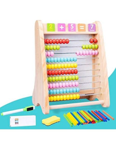 Ábaco Multifuncional de Madera DANNI para Niños + Tablero de Dibujo 2