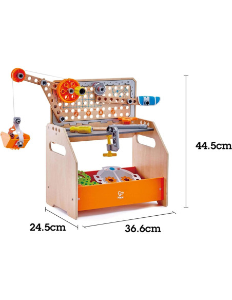 Banco de Trabajo Científico Hape Discovery 58 Piezas 4+