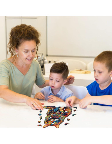 Rompecabezas de Madera Jigfoxy Gato 300 Piezas 41.91x33.53cm