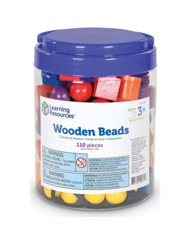 Perlas de Enhebrar Recursos de Aprendizaje 110 Piezas 3+