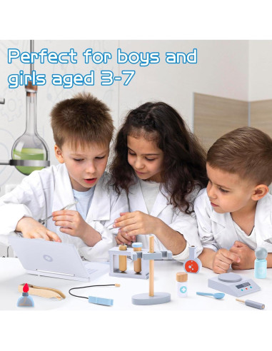 Kit de Experimentos Científicos de Madera UMU para Niños 20 Piezas