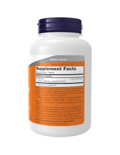 Suplemento L-Arginina 1000 mg NOW Foods - 120 Tabletas 2
