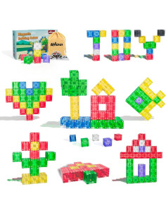 104PCS Bloques Magnéticos STEM - Juguetes Montessori para Niños 3 a 5 Años 2