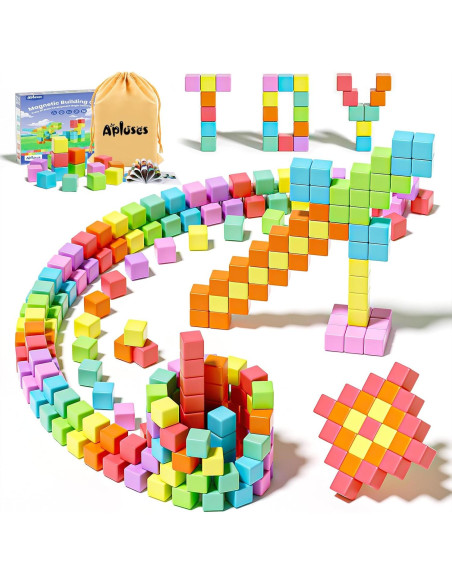 104PCS Bloques Magnéticos STEM - Juguetes Montessori para Niños 3 a 5 Años