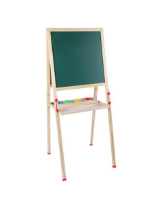 Caballete de arte ajustable Cerlyiont con pizarra doble cara