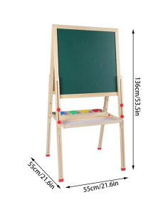 Caballete de arte ajustable Cerlyiont con pizarra doble cara 2