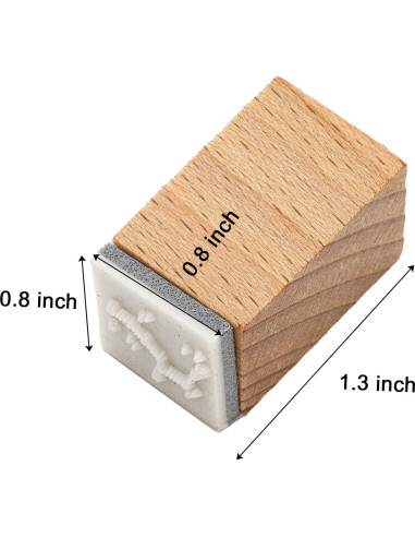 Set de 32 Sellos de Goma de Madera Hacaroa para Manualidades
