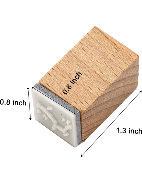 Set de 32 Sellos de Goma de Madera Hacaroa para Manualidades Set de 32 Sellos de Goma de Madera Hacaroa para Manualidades