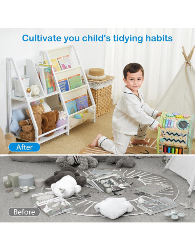 Estantería Montessori para Niños TROOPVILLE 4 Estantes Madera