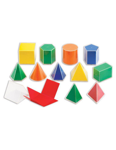 Conjunto de Sólidos Geométricos 2D3D EDX Education - 24 Piezas