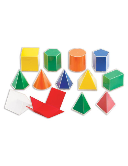 Conjunto de Sólidos Geométricos 2D3D EDX Education - 24 Piezas