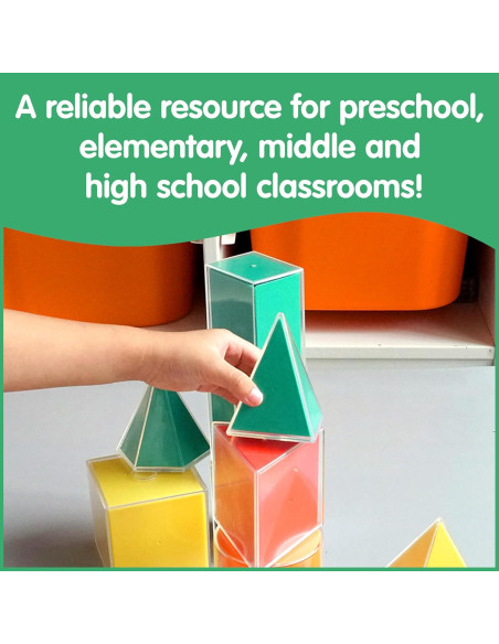Conjunto de Sólidos Geométricos 2D3D EDX Education - 24 Piezas