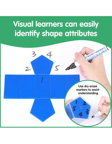 Conjunto de Sólidos Geométricos 2D3D EDX Education - 24 Piezas
