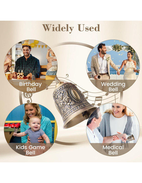 Campana de Mano DomeStar de Latón Vintage 11.4 cm Multiusos