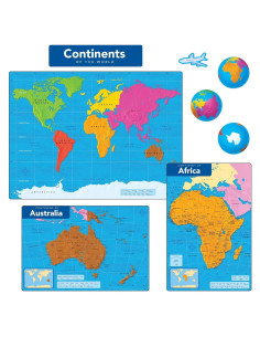 Conjunto de Aprendizaje de Continentes TREND - 18 Piezas