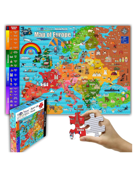 Rompecabezas Educativo Think2Master Mapa de Europa 100 Piezas Rompecabezas Educativo Think2Master Mapa de Europa 100 Piezas