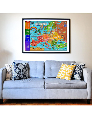 Rompecabezas Educativo Think2Master Mapa de Europa 100 Piezas