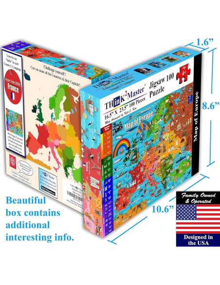 Rompecabezas Educativo Think2Master Mapa de Europa 100 Piezas Rompecabezas Educativo Think2Master Mapa de Europa 100 Piezas