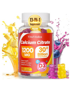 Gomitas de Citrato de Calcio 1200mg VivaVitalize 60 Unidades