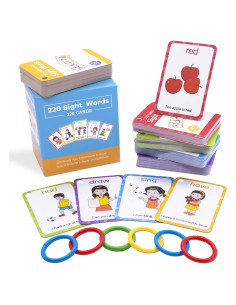 Tarjetas de Palabras de Vista Dolch Conzy - 220 Tarjetas Educativas