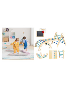Conjunto Triángulo Pikler BlueWood con Viga de Equilibrio para Niños