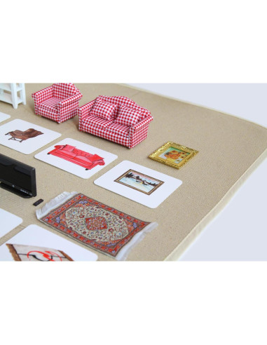 Materiales de Lenguaje Montessori 12pcs Objetos y Tarjetas