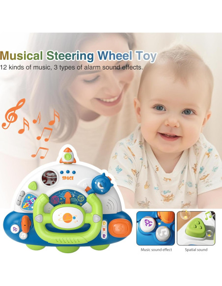 Juguete Volante Musical HudinFunC para Bebés 1-3 Años