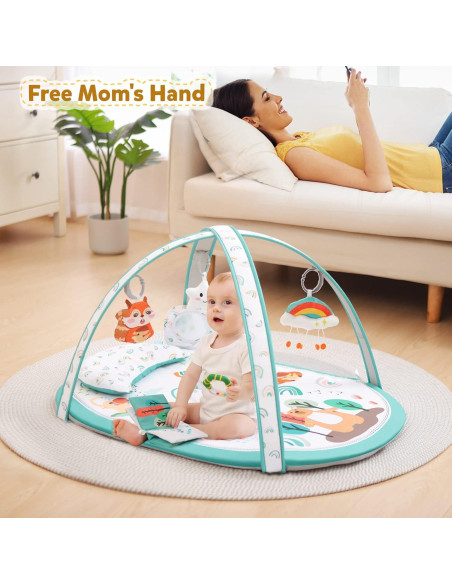 Gimnasio de Juego ibabejoy 7 en 1 con Alfombra Lavable Gimnasio de Juego ibabejoy 7 en 1 con Alfombra Lavable