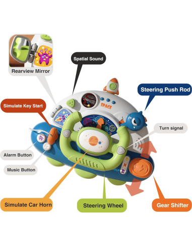 Juguete Volante Musical HudinFunC para Bebés 1-3 Años