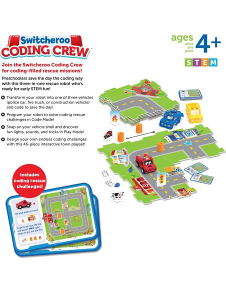 Robot de Rescate Switcheroo Crew - Juguete de Programación STEM Robot de Rescate Switcheroo Crew - Juguete de Programación STEM