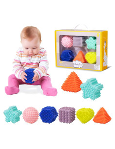 Bolas Sensoriales ROHSCE para Bebés - 6 Unidades Multicolores