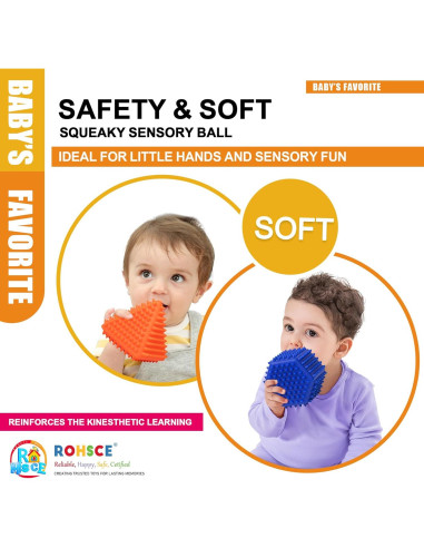 Bolas Sensoriales ROHSCE para Bebés - 6 Unidades Multicolores