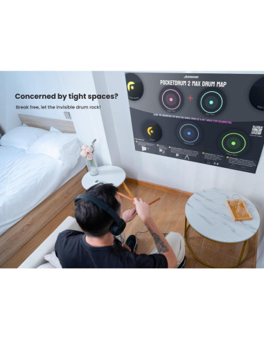 Kit de Batería Eléctrica Aeroband PocketDrum 2 Max - Compacto y Portátil