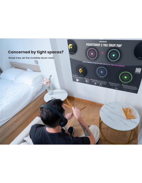 Kit de Batería Eléctrica Aeroband PocketDrum 2 Max - Compacto y Portátil