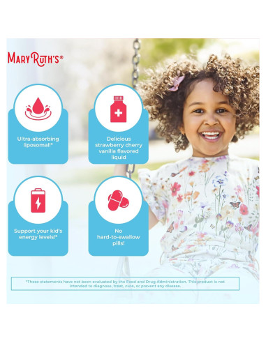 Multivitamina Infantil Liposomal MaryRuth 448 ml | Vegana Sin Azúcar