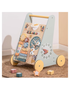 Andador de Madera ROBOTIME para Bebés 6 en 1 Azul